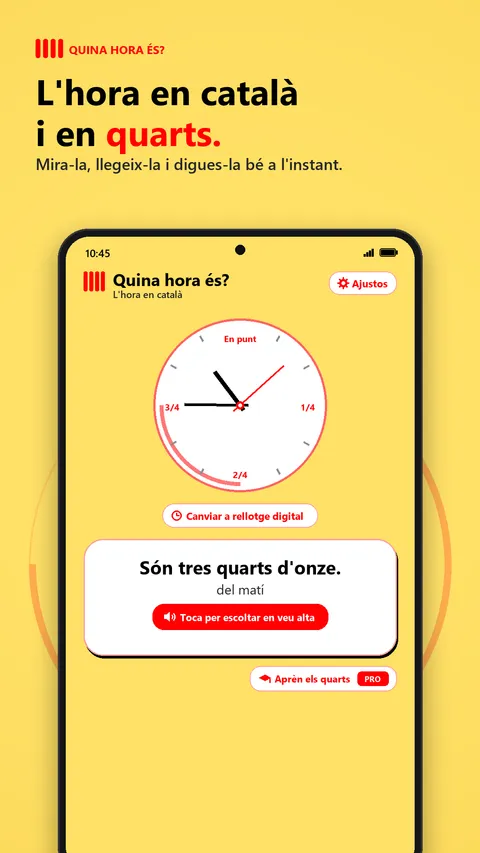 Pantalla inicial de quarts